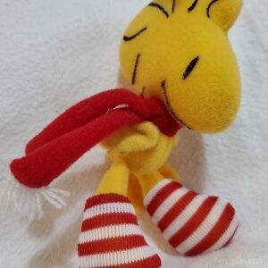 Applause Peanuts Woodstock in Red Scarf and Red/White Socks Christmas Ornament